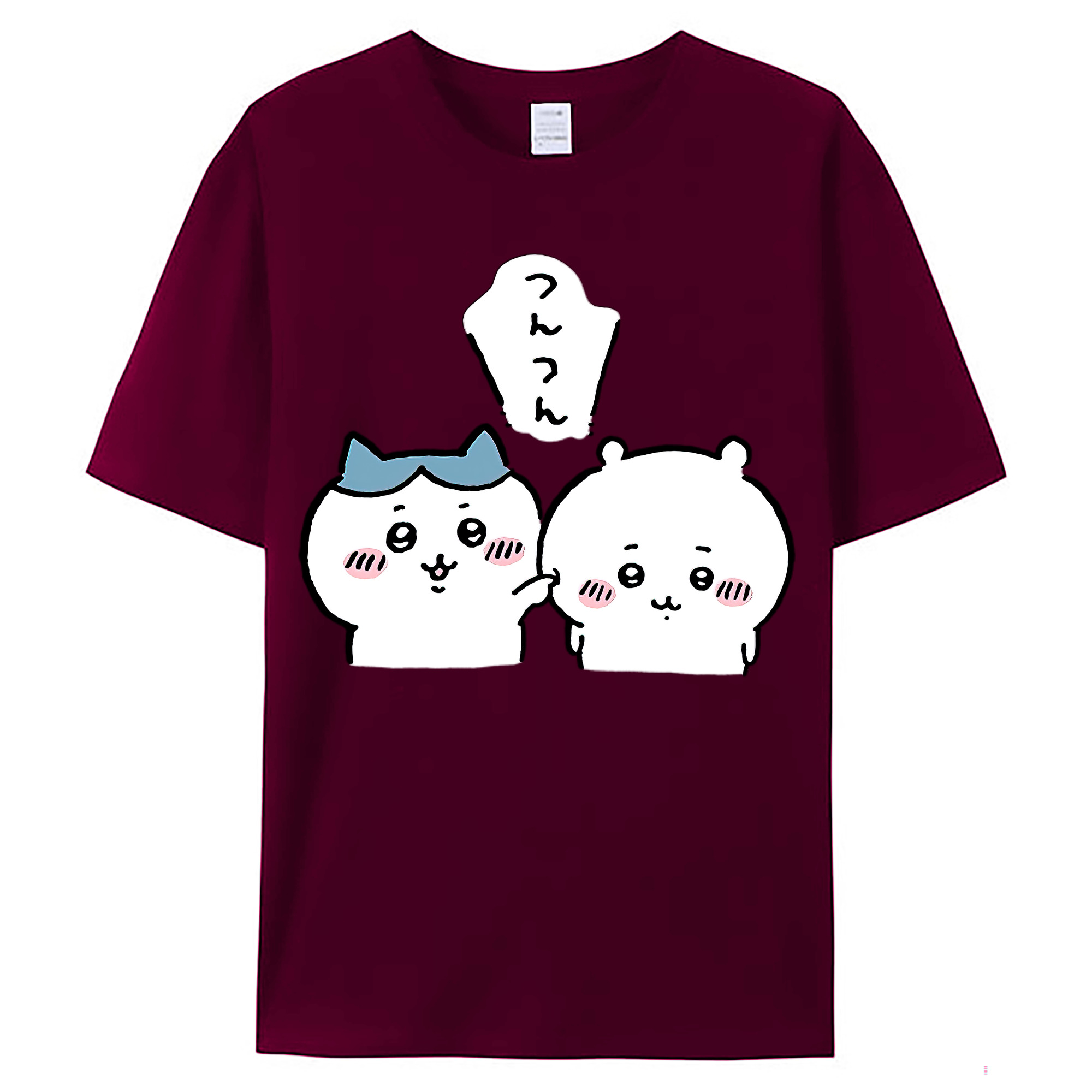 （画像用） ちいかわ ちいかわ Chii-kawa chiikawa レディースカジュアルプリントTシャツ（綿100％）